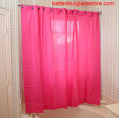 Shower Curtain. Raspberry Sorbet color